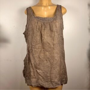 Eileen Fisher Linen Shell Top Sz XL Tank Top Shirt